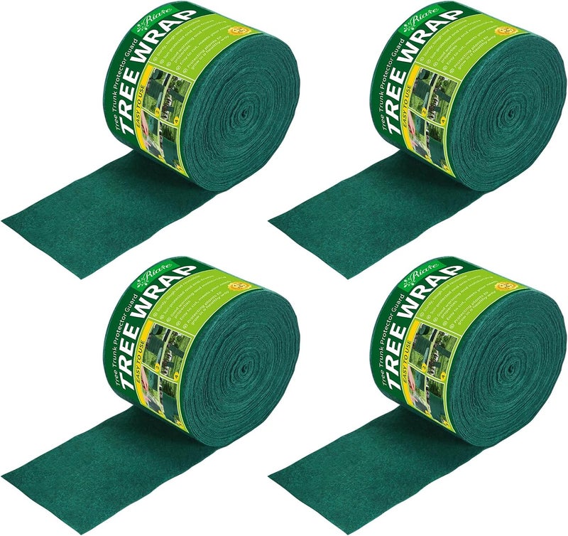 Riare 4 Pack Tree Wraps to Protect Bark for Winter- Total 260 Feet Cold-Proof Tree Trunk Guard Wrap Protection for Damaged Bark, Tree Protectors from Deer Animals, Frost, Freeze - Image 1